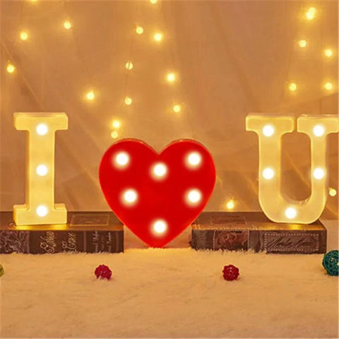 Number Letter Lamp Luminous Alphabet LED Lights Decororation Night Light for Home Wedding Birthday Christmas Party Decoration