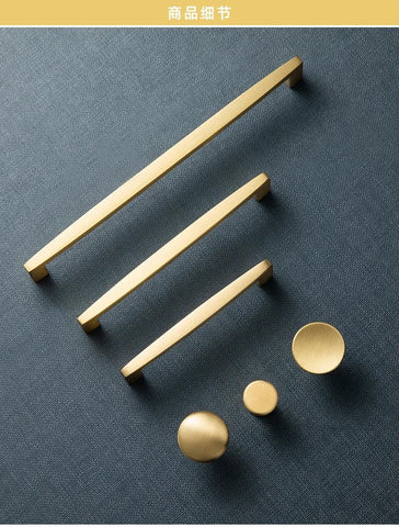 Nordic Solid Brass Cabinet Handle Furniture Pulls Kitchen Handle Drawer Handles Accesorio Muebles Accesorio Cupboard Handle