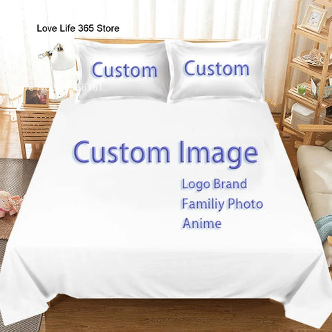 Customized Bed Sheet 3D Print  Photo Anime Flat Sheets Polyester 1-Piece Custom Bed Linens Queen King Twin For Dropshipping