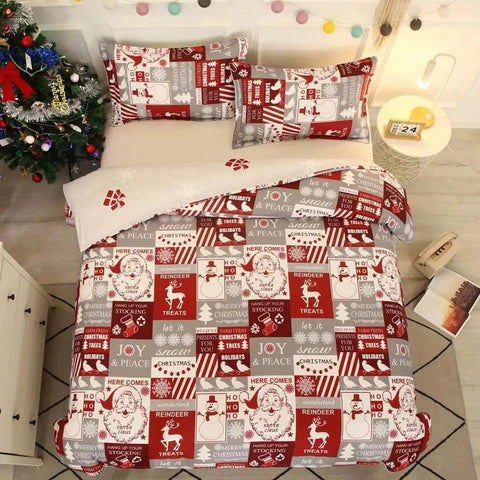 Christmas Deer Quilt Sets Lightweight Christmas Quilts Set Christmas Duvet Cover Set Lantern Printed Bedding For Kids Girls Boys