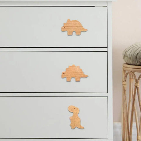 Animal Drawer Pulls Dinosaur Wooden Drawer Dresser Knobs For Baby Unique Wood Knob Delicate Bedroom Decorative Drawer Pulls For