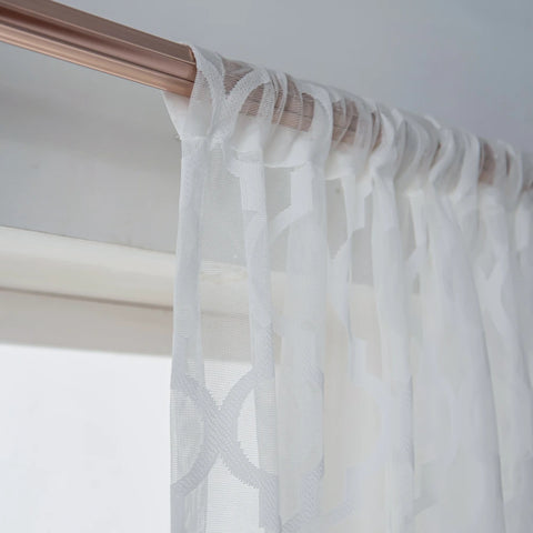 White Kitchen Curtain Cafe Tiers Linen Textured Semi Sheer Boho Farmhouse Short Curtains for Small Bathroom Basement Window