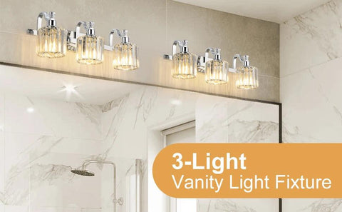 Modern Bathroom Vanity Light Stainless Steel Crystal Vanity Lights Over Mirror Modern Crystal Bathroom Wall Lighting Fixtures