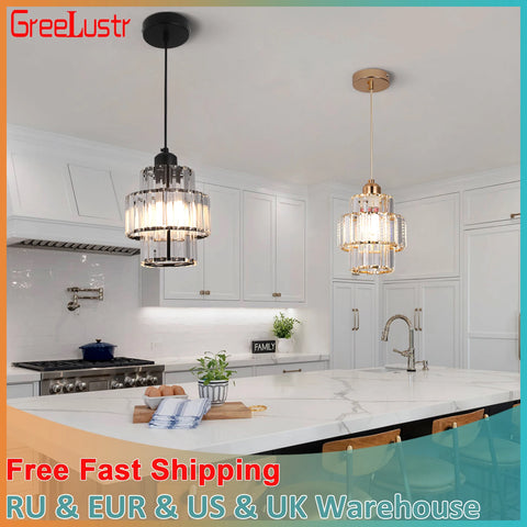 Crystal Led Pendant Light Modern Chandelier Bedroom Living Room Hanging Ceiling Lamp Kitchen Island Fixture Suspension Lustres