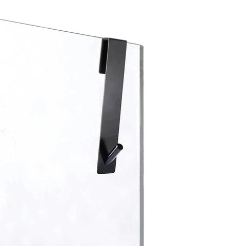 Stainless Steel Towel Rack Glass Door Back Hook for Bathroom Metal Bedroom Clothes Hook Free Punching Multi-purpose Hanger