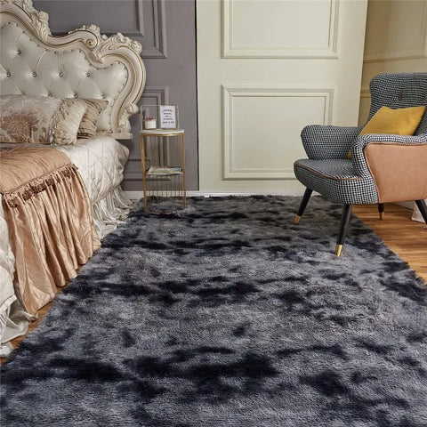 Rugs , Area Rug,  Clearance Navy Blue Laundry Room Rug, Large Throw for Playroom Room- Soft, Fluffy, Shaggy Carpets