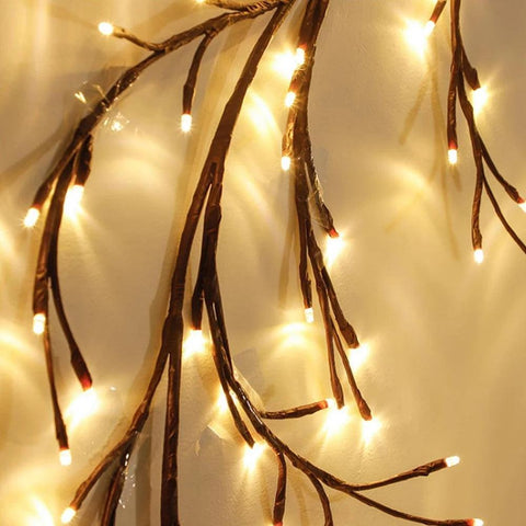 1PCS 96LED Tree and Vine Lamp USB/Solar Powered 8 Modes DIY Festive Tree Branch Lamp for Christmas Party Home Decorative Lights