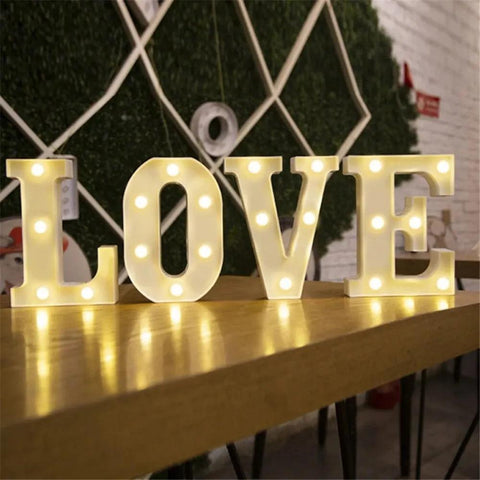 Number Letter Lamp Luminous Alphabet LED Lights Decororation Night Light for Home Wedding Birthday Christmas Party Decoration