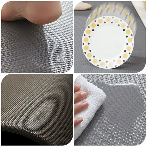 2Pcs Anti-Fatigue Comfort Kitchen Rug Waterproof Non-Slip Mat Set Gray