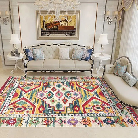 Retro Ethnic Carpets for Living Room Large Area Rugs Home Decor Hallway Boho Carpet Moroccan Bedroom Beside Floor Mat Luxury