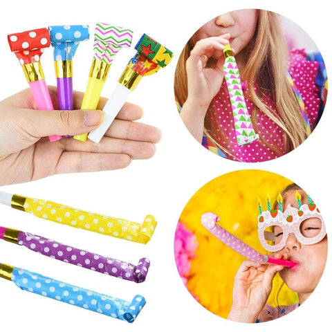 20/50Pcs Party Blowout Whistles Kids Birthday Party Favors Cheer Props Pinata Filler Wedding Gift Christmas New Year Noise Maker