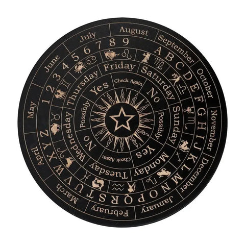 Pendulum Mat Wooden Witch Divination Board Ouija Board Game Fortune Telling Toys Spirit Board Witch Craft Altar Supplies