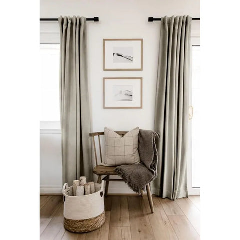 100% Blackout Shield Linen Blackout Curtains for Bedroom 96 Inches Long,Back Tab/Rod Pocket Living Room Drapes,