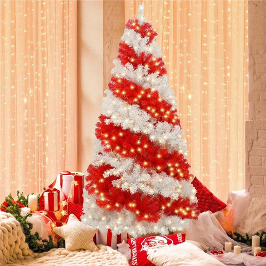 Christmas Trees Artificial Christmas Tree with Lights and Bendable Branches, Candy Vine Holiday Decoration, Christmas Decoration