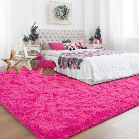 Large Area Rugs for Living Room Bedroom, Fluffy Kids Room Plush Shaggy Nursery Rug Furry Throw Carpets for Boys Girls