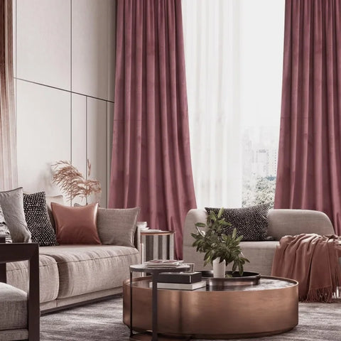 Velvet Curtains 2 Panels Set, Block Light Thermal Insulated Velour Rod Pocket Drapes for Bedroom and Living Room