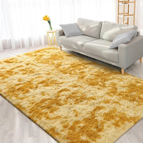 Feet Large Area Rugs, Tie-Dyed Light Grey Shaggy Rug Fluffy Throw Carpets, Ultra Soft Plush Modern Indoor Fuzzy Rugs