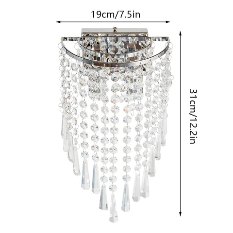 K9 Crystal Wall Sconce Modern Ceiling Light Crystal Chandelier Pendant Light Fixture Lighting for Bedroom Hallway Home Decor 40W