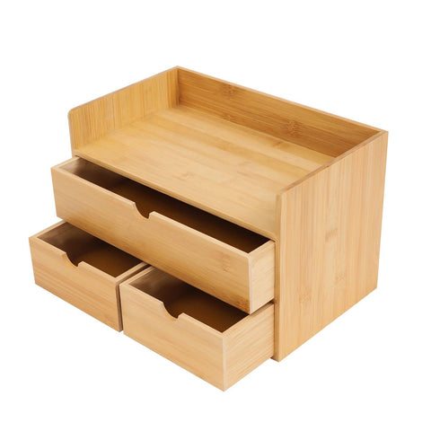 100% Original Bamboo Mini Bamboo Desk Drawer Tabletop Storage Organization Box for Office Home Desk Organizer