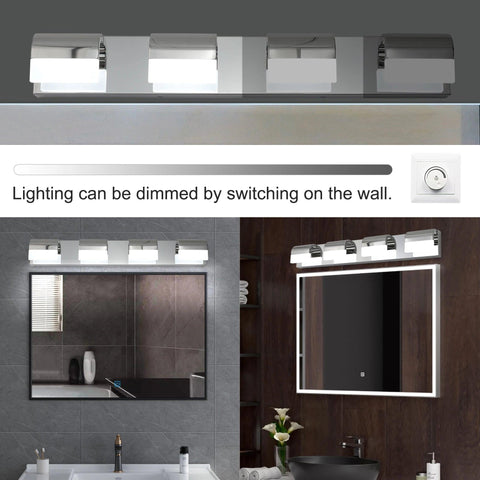 Bathroom Vanity Lighting 3-Light LED Vanity Lights Over Mirror Bath Wall Lighting