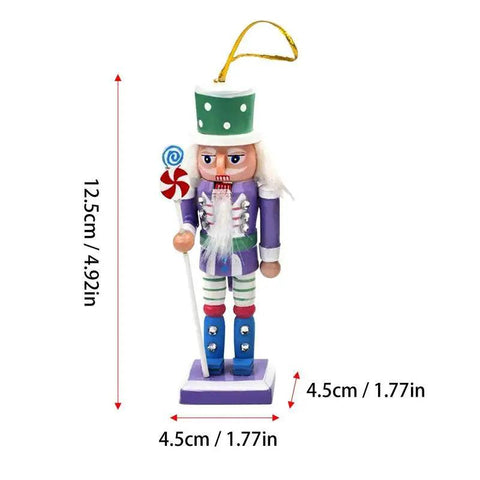 Nutcracker Puppet Ornaments Christmas Decoration Xmas Tree Nutcracker Pendant 2025 New Year Party Supplies 4pcs