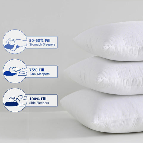 Queen Size Bed Pillows, Adjustable Insert Provides Stronger Support, Extra Firm for Back, Stomach and Side Sleeper