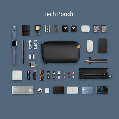 PGYTECH Tech Accessories Pouch Waterproof Small Electronics Organizer Bag Tech Organizer Pouch For Cables, Phone Batteries