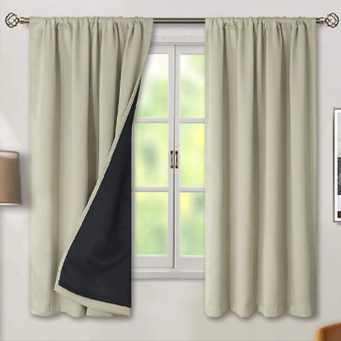 1/2PC Modern 100% High Shading, Waterproof And Insulated Indoor And Outdoor Curtains And Door Curtains