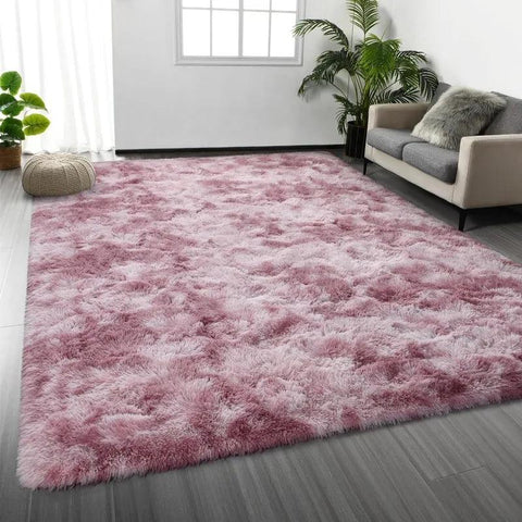 Large Shag Area Rugs, Tie-Dyed Plush Fuzzy Rugs for Living Room, Ultra Soft Fluffy Furry Rugs for Bedroom