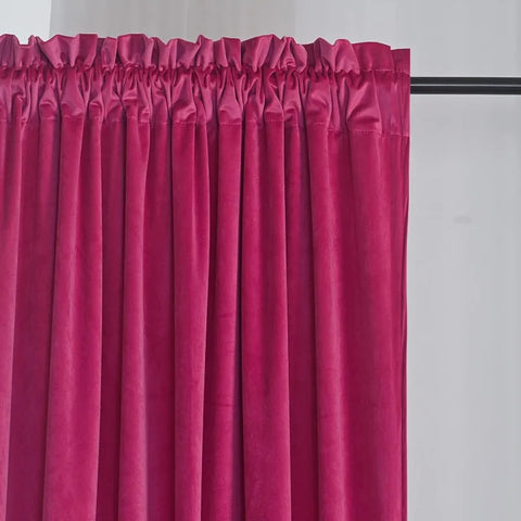 Velvet Curtains 2 Panels Set, Block Light Thermal Insulated Velour Rod Pocket Drapes for Bedroom and Living Room