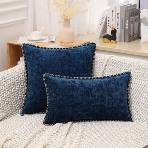 Olanly Chenille Cushion Cover 45x45 Pillow Cover 40x40cm Sofa Decorative Throw Pillow Case Soft Luxury For Living Room Decor﻿