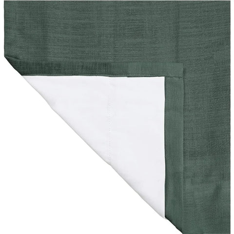 Hunter Pinch Pleat Curtain for Living Room , Double Layer Room Darkening Linen Look Window Curtain Panel