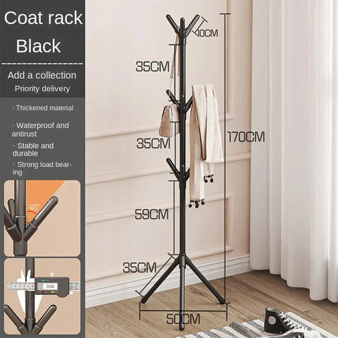 Multi Hook Coat Racks Easy To Move Clothes Rack Home Living Room Indoor Floor Standing Storage Clothing Coat Racks