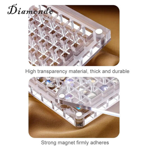 36/64/100Grid Acrylic Magnetic Seashell Display Box Beads Organizer Art DIY Crafts Jewelry Box Jewelry Box Case for Bead Jewelry