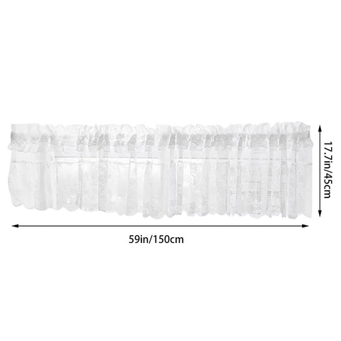 American White Curtain Lace Window Kitchen Decoration Short Curtain Small Shower Curtain