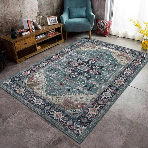 American Moroccan Style Plush Carpets Home Retro Living Room Decoration Rugs Light Luxury Bedroom Decor Carpet Simple Lounge Rug