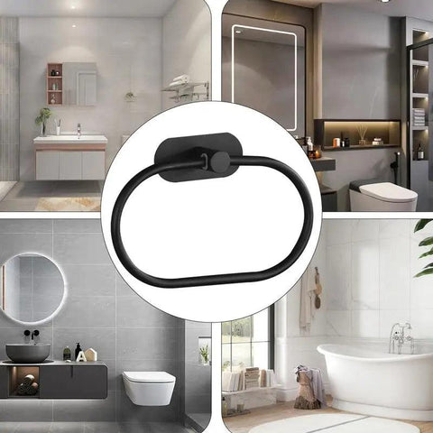 Towel Ring Rack Wall Mounted Stainless Steel Towel Holder Towel Ring Hanger With Sturdy Base For Washroom Toilet Kitchen And