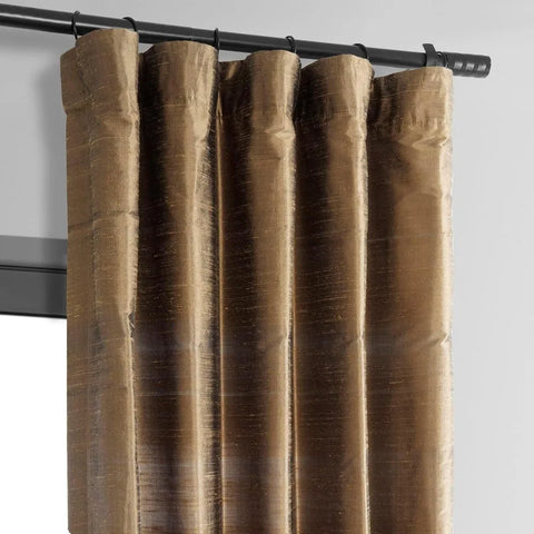 HPD Half Price Curtain Texture Silk curtain bedroom, living room 50 X 120 (1 panel), cashmere