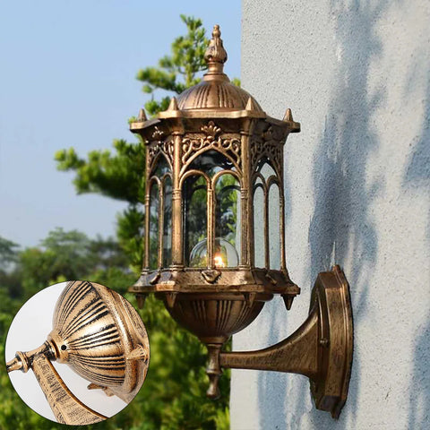 Antique Lantern Wall Lamp Sconce Porch Lamp Garden Outdoor Exterior Wall Light