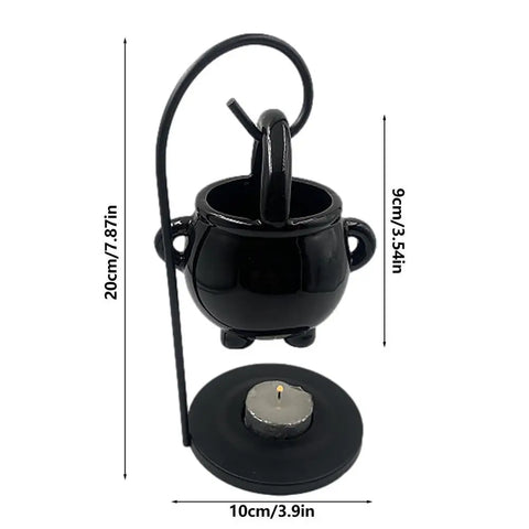 Hanging Cauldron Wax Burner Tealight Candle Holder Oil Burner Witches Witchcraft Home Yoga Room Meditation Decor Aroma Diffuser