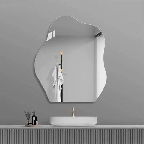 Irregular Mirror Nordic Bathroom Acrylic Wall Decorative Mirrors Shatterproof Cloud Shape Wall Mirror Stickers Home Decoration