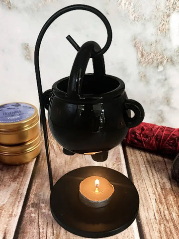 Hanging Cauldron Wax Burner Tealight Candle Holder Oil Burner Witches Witchcraft Home Yoga Room Meditation Decor Aroma Diffuser