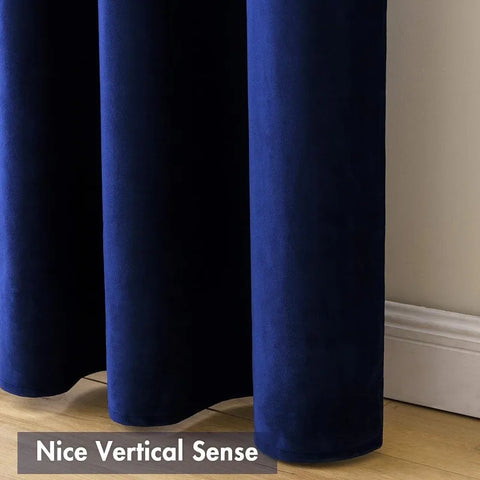 Curtains Thermal Insulated Blackout Curtain Drapes for Bedroom Living Room Darkening  Long Curtains Panels Rod Pocket Set of 2