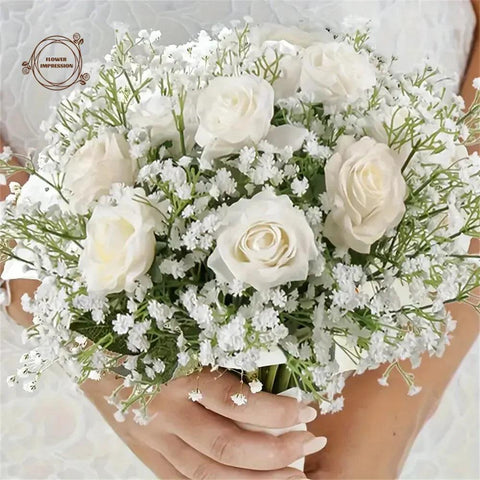 20PCS Babies Breath Artificial Flowers Plastic Gypsophila DIY Floral Bouquets Arrangement for Wedding Home Room Decoration