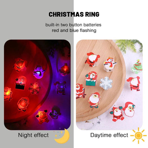 10/30/50pcs Christmas Glowing Toy Cute Santa Claus Xmas Tree Light Up Toy for Kids Gift Christmas Party Decoration New Year 2024