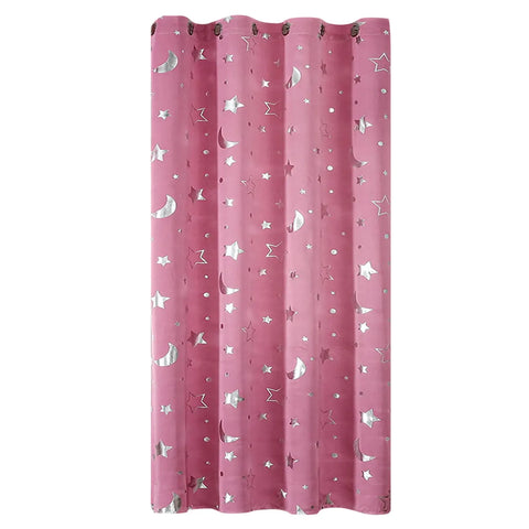 Star Moon Print Kids Boy Girls Window Curtains Room Bedroom Divider Curtain Curtain Insulated Teal Shower Curtains for Bathroom