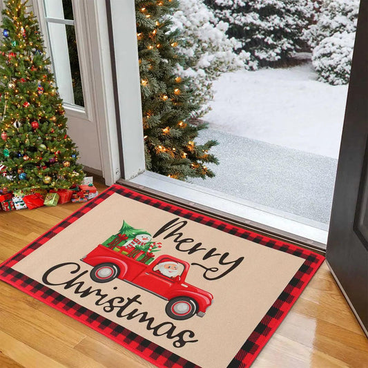 Christmas Door Mat Santa Claus Outdoor Carpet Marry Christmas Decorations For Home Navidad Xmas Ornament Gifts New Year 2025