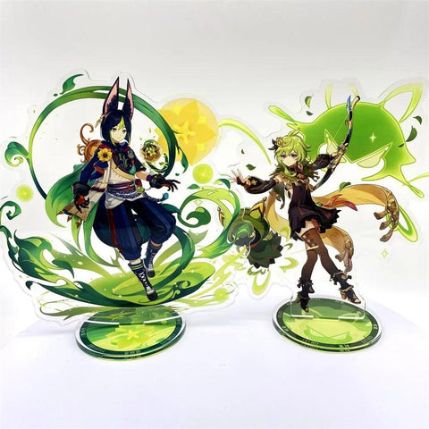 Anime Figure Furina Arlecchino Xiao Yae Miko Yelan Acrylic Stand Model Plate Desk Decor Standing Sign Fans Gift