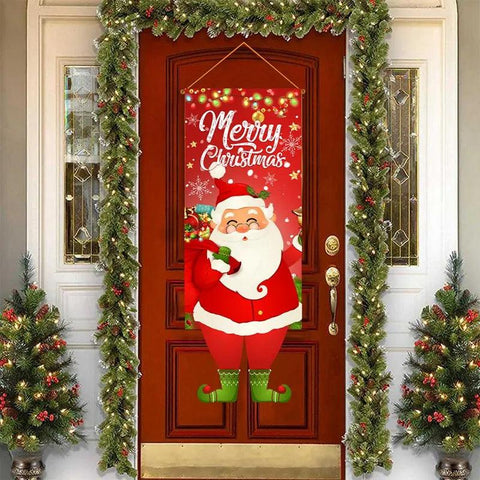 Christmas Hanging Flag Decoration Merry Cristmas Decor for Home 2024 Hanging Flag Xmas Ornament Navidad Natal New Year Gift 2025