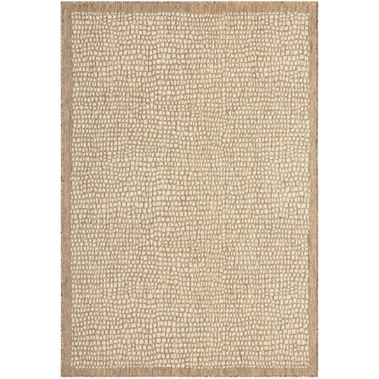 Indoor and Outdoor Area Rug, Transparent Brown Carpet, 7 ", 10" x 10 ", 2"